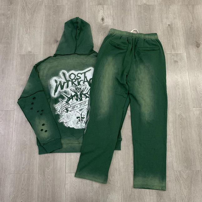 Men's Washed Cotton Hooded Sweatshirt Oversized Vintage Casual Pullover Rhinestone Accent Autumn Streetwear - STYIEN