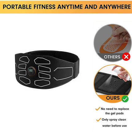 Waist Abdominal Massager Muscle Toner Abdominal Toning Belt  Fitness Training Gear Ab Trainer - STYIEN