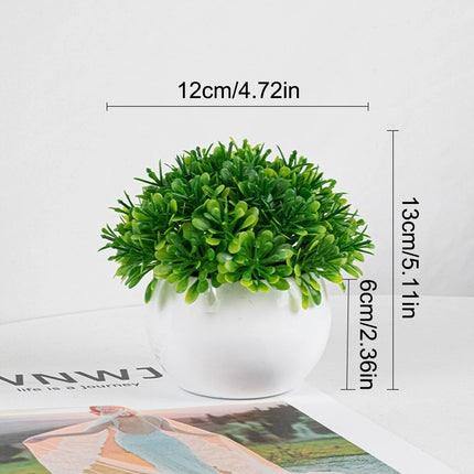 1pc Artificial Green Plant Pot Plastic Green Plants Decorative Home Creative Decoration - STYIEN