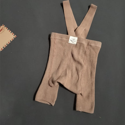 Baby Suspender Shorts INS High Waist Suspender Shorts Spanish Baby Big Ass Leggings Tight Suspenders - STYIEN