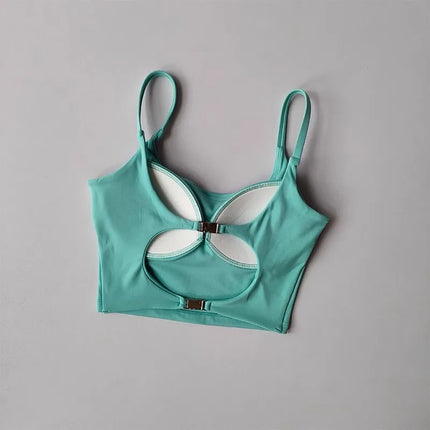 Women's Yoga Fitness Bra, 2025 New Integrated Back Strap Sports Fitness Vest Yoga Underwear - STYIEN