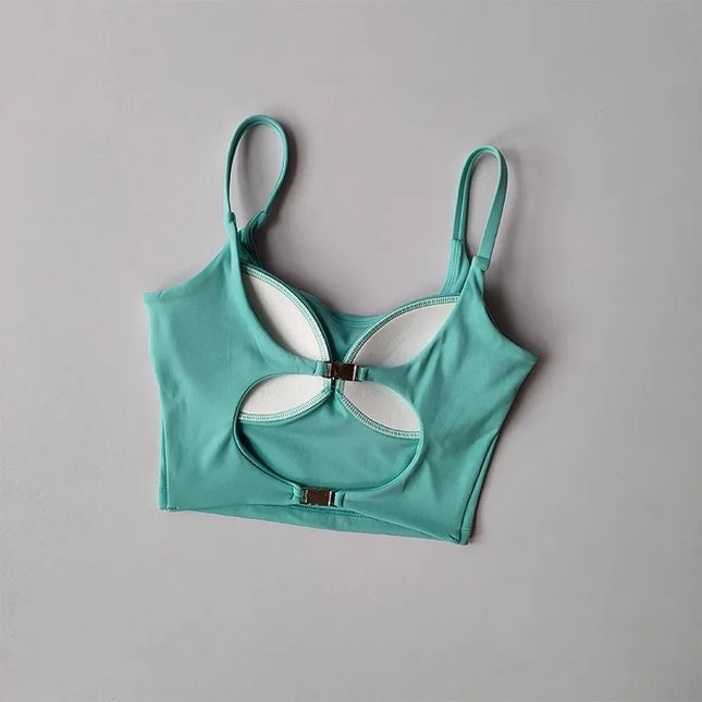Women's Yoga Fitness Bra, 2025 New Integrated Back Strap Sports Fitness Vest Yoga Underwear - STYIEN