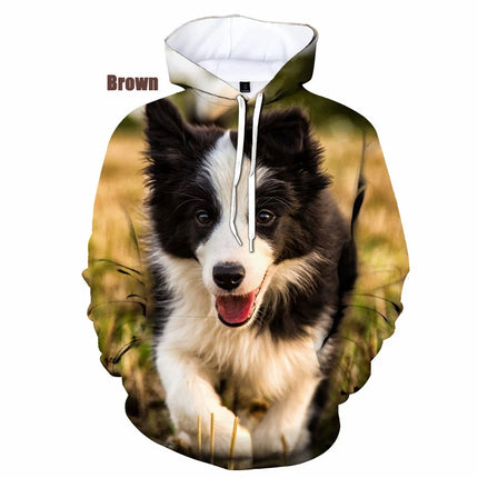 Men Women Funny Border Collie Dogs 3d Print Hoodies Border - STYIEN