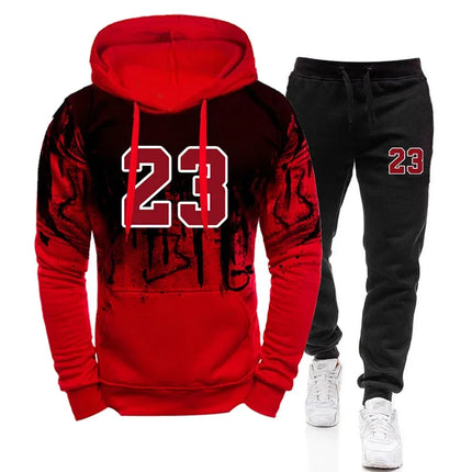 Mens Casual Hoodies Jogging Sweatshirts Autumn Winter Fashion Comfortable Daily Wear Sports Sweatpants Set - STYIEN