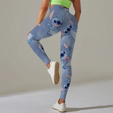 Disney STYIEN print Checkered WOMEN'S Sports and Fitness Leggings Women Tiedye Gym Leggings Mujer Push Up Booty Pants Fitness - STYIEN