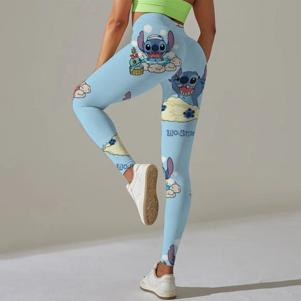 Disney STYIEN print Checkered WOMEN'S Sports and Fitness Leggings Women Tiedye Gym Leggings Mujer Push Up Booty Pants Fitness - STYIEN