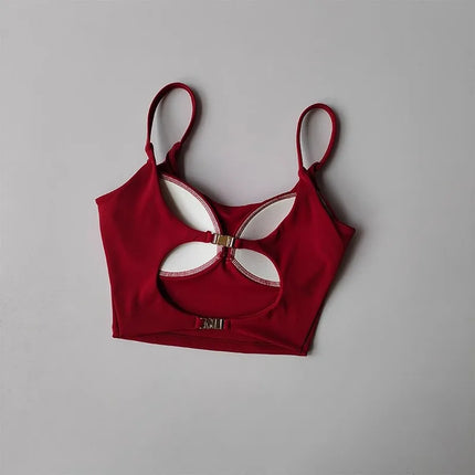 Women's Yoga Fitness Bra, 2025 New Integrated Back Strap Sports Fitness Vest Yoga Underwear - STYIEN