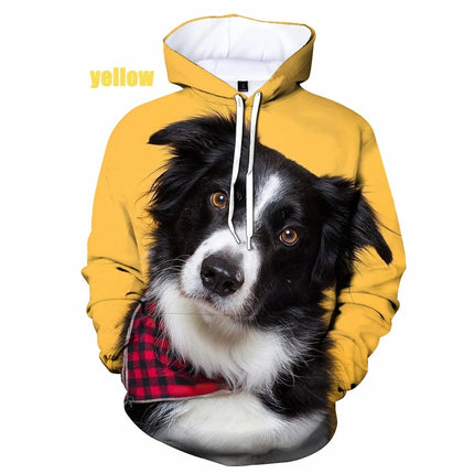 Men Women Funny Border Collie Dogs 3d Print Hoodies Border - STYIEN