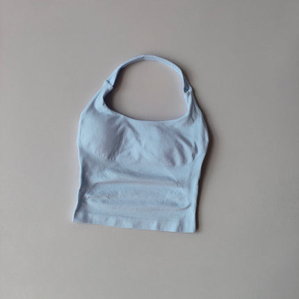 Women's Backless Hanging Necks Fitness Bra Workout Tops Yoga Crop Sports Vest Sexy Gym Fitness Tank Top for Athletic Women - STYIEN