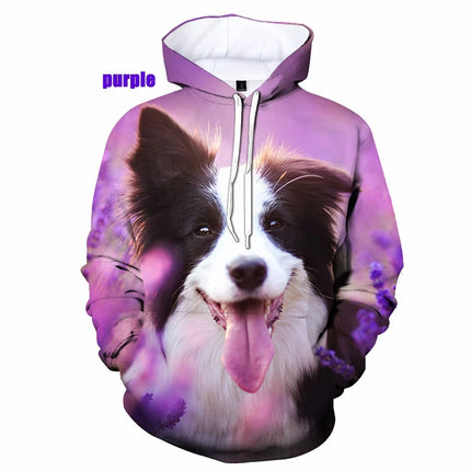 Men Women Funny Border Collie Dogs 3d Print Hoodies Border - STYIEN
