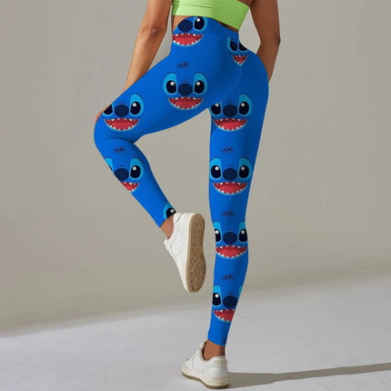 Disney STYIEN print Checkered WOMEN'S Sports and Fitness Leggings Women Tiedye Gym Leggings Mujer Push Up Booty Pants Fitness - STYIEN