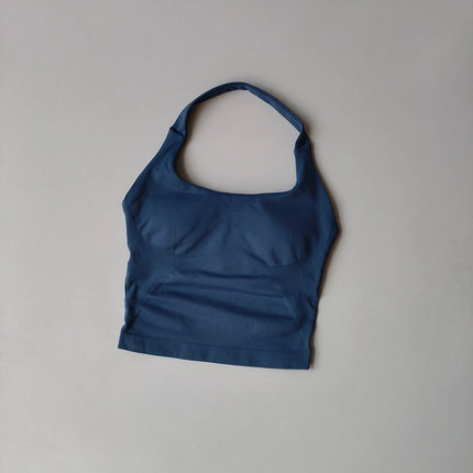 Women's Backless Hanging Necks Fitness Bra Workout Tops Yoga Crop Sports Vest Sexy Gym Fitness Tank Top for Athletic Women - STYIEN