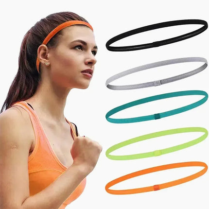 4 Pieces Thickened Non-Slip Elastic Sports Headband Headbands Sports Headbands and Sweatbands for Men and Women - STYIEN