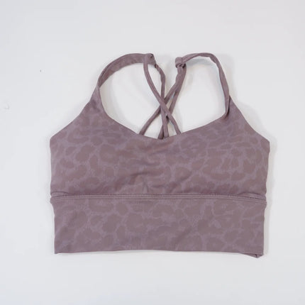 Leopard Print Bra Sports Bra Gym Running Top Women's Camisole Breathable Vest Sweat-absorbent Underwear - STYIEN