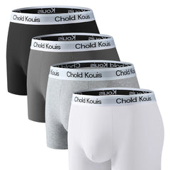 4pcs men's underwear, comfortable, soft breathable athleisure boxer underwear, trendy simple hot-selling men's boxer underwear - STYIEN