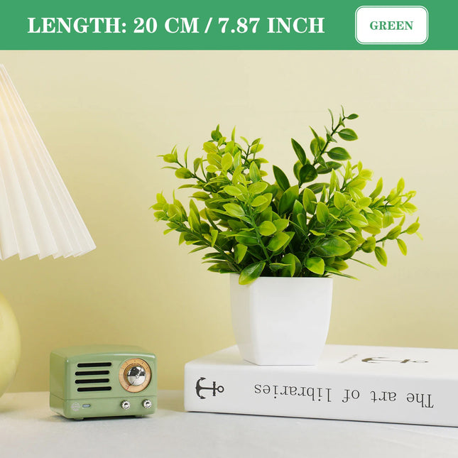 Artificial Green Bonsai Fake Plant Eucalyptus Flower Potted Plant for Outdoor Indoor Home Garden Bedroom Decor - STYIEN