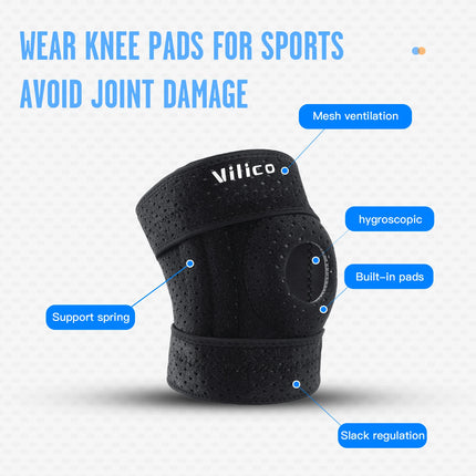 1PC Sports Kneepad Men Women Pressurized Elastic Knee Pads Arthritis Joints Protector Fitness Gear Volleyball Brace Protector - STYIEN
