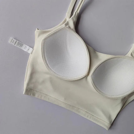 Women's Yoga Fitness Bra, 2025 New Integrated Back Strap Sports Fitness Vest Yoga Underwear - STYIEN