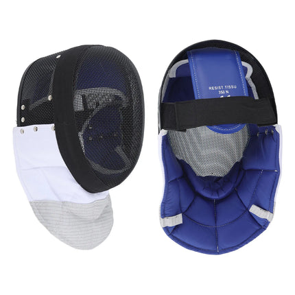 Fencing Sports Mask Fencing Protective Helmet with Padded Bib for Daily Practice and Competition Black Fencing Protective Gear - STYIEN