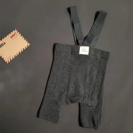 Baby Suspender Shorts INS High Waist Suspender Shorts Spanish Baby Big Ass Leggings Tight Suspenders - STYIEN