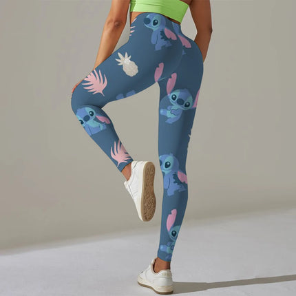 Disney STYIEN print Checkered WOMEN'S Sports and Fitness Leggings Women Tiedye Gym Leggings Mujer Push Up Booty Pants Fitness - STYIEN