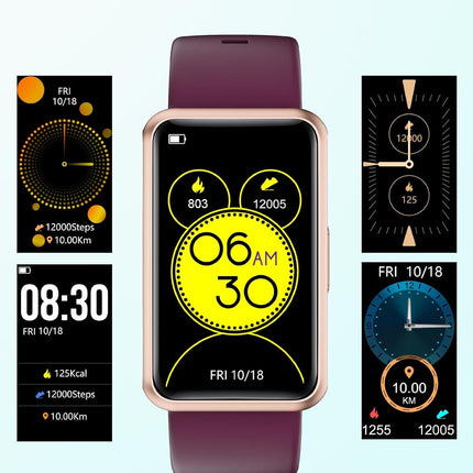 Fitness Tracker No Bluetooth No APP No Phone Needed, Fitness Watch for Men Women Parents IP68 Waterproof with Full Touch Screen Steps Calories Counter Sleep Tracker Alarm Clocks (Purple)