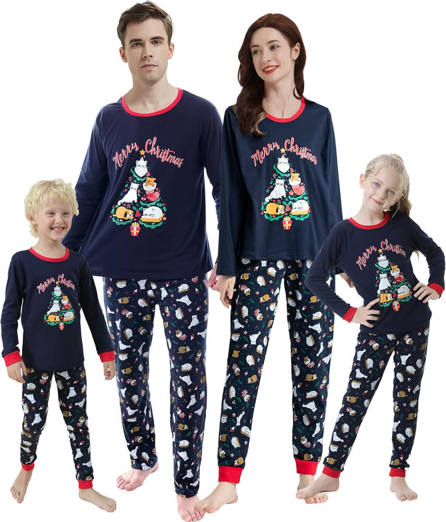 Festive Family Matching Christmas Pajama Set - Soft & Cozy - STYIEN