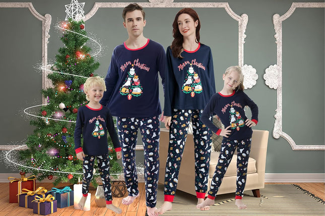 Festive Family Matching Christmas Pajama Set - Soft & Cozy - STYIEN