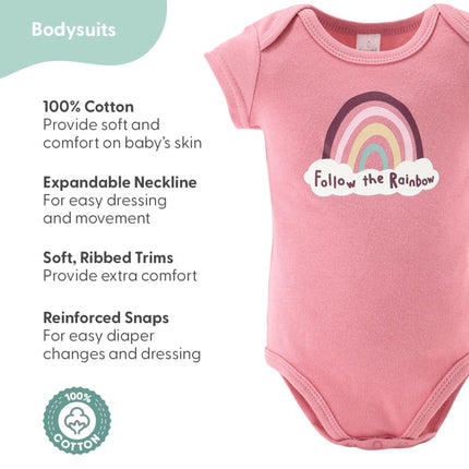 Newborn Layette Gift Set for Baby Girls, 23 Essential Pieces, Pink Rainbow Safari Animals, 0-3 Months - STYIEN