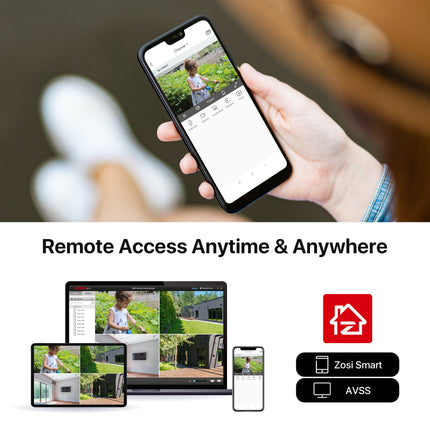 3K Lite H.265+ Home Security Camera System,5Mp Lite 8 Channel Surveillance DVR and 4 X 1080P Weatherproof CCTV Dome Camera Outdoor Indoor with 80Ft Night Vision, Motion Alerts, NO Hard Drive - STYIEN